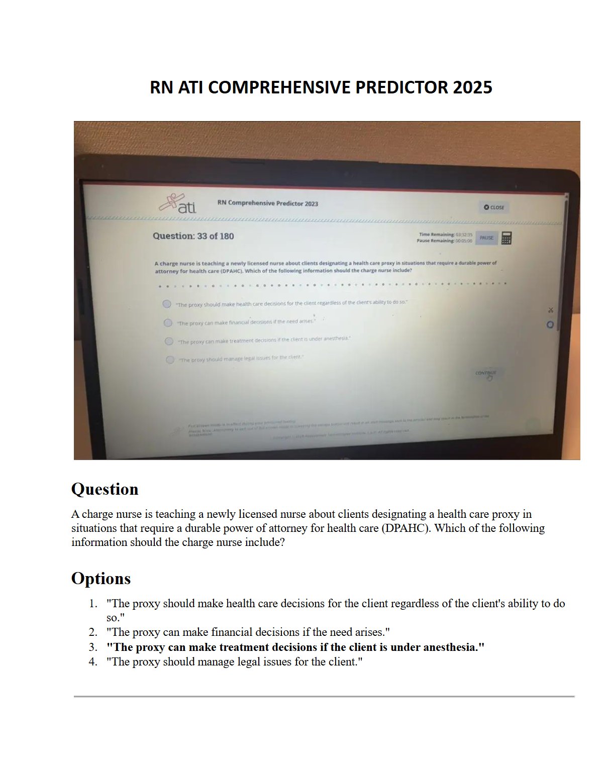 ATI RN Comprehensive Predictor 2026 Exit Exam | Crush with 180 Verified NGN Q&A
