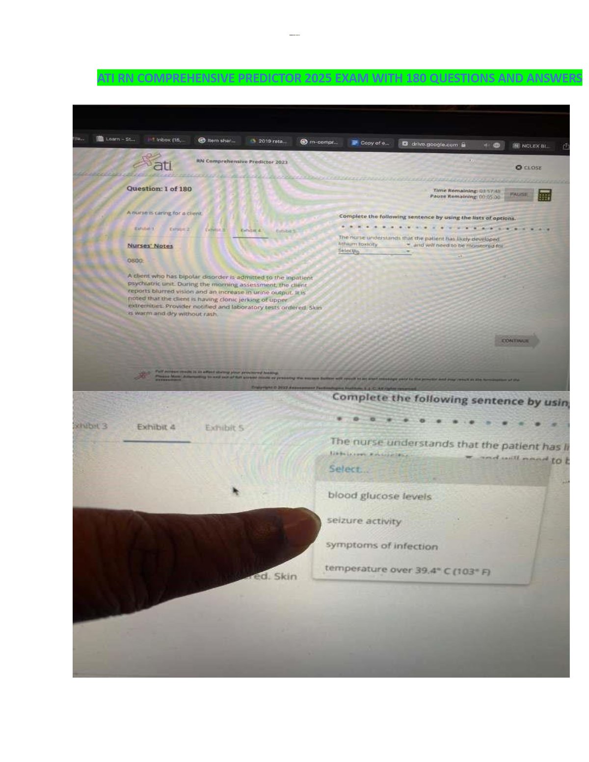 Verified ATI RN Comprehensive Predictor Exit Exam 2026 NGN 180 Questions and Answers